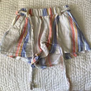 Forever 22 pastel stripped tie shorts